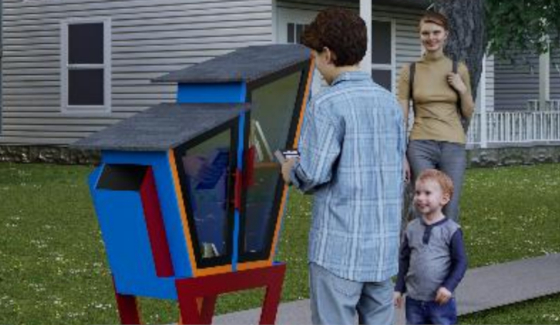 Little Library designed by UL student Cory Desormeaux.